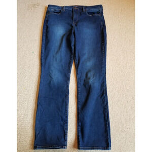 Womens Jeans-NYDJ NOT YOUR DAUGHTERS JEANS-blue stretch denim "Sheri Slim" -14